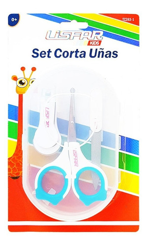 Set De Bebe Tijera + Cortauñas + Lima + Caja Lisfar Kit