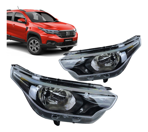 Farol Fiat Strada Nova Sem Led 2020 2021 2022 2023 2024 2025