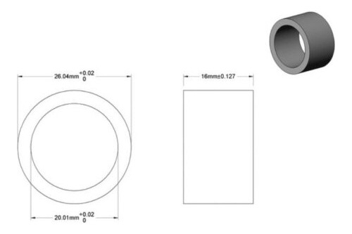 10pk Oilite Aamp2026-16b Sleeve Bearing M-series Metric/ Zzk