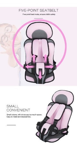 Imagen 4 de 7 de Asiento De Seguridad Para Bebé Coche Silla Niño Portátil
