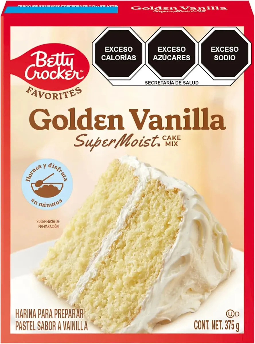 Harina Para Pastel Golden Vainilla 375g Betty Crocker