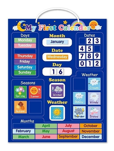 Niños Magnéticos Primer Calendario Mes Fecha Día Temporal [u