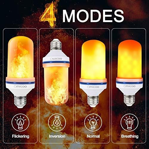 Pretigo Led Efecto Llama Bombillas De Fuego,