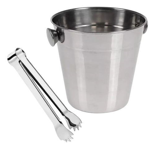 Balde De Gelo Com Pegador Inox 970ml Suco E Bebidas Premium