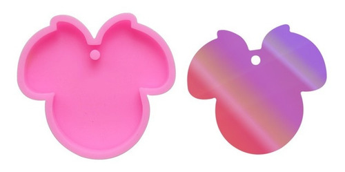 Molde Silicon Llavero Minnie Jabón Resina Chocolate Vela