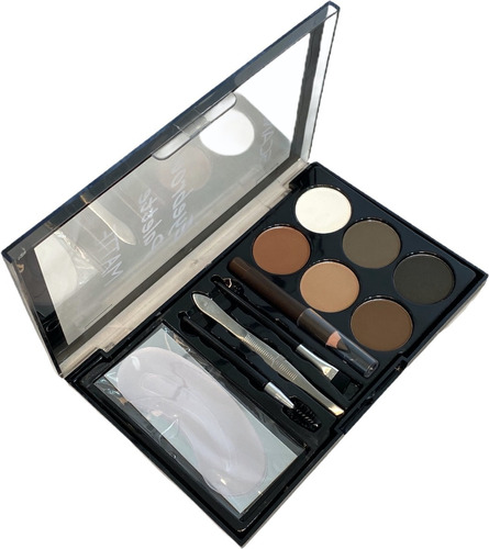 Set Para Maquillaje Y Delineado De Cejas Con Accesorios