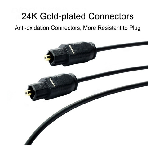 Cable Toslink De Fibra Optica 3 Metros Audio Digital