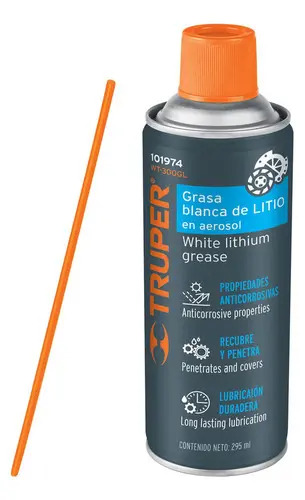 Grasa Blanca De Litio En Aerosol 295 Ml Marca Truper