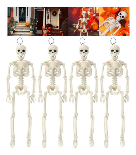 Esqueleto Colgante Con Articulaciones Móviles, 4 Piezas, Dec