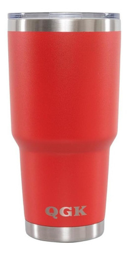 Copo Térmico Tumbler Com Tampa 12hrs Gelado 887ml - Qgk Romã Cor Laranja