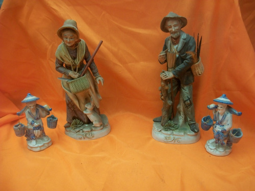 Muñecos De Ceramica Antiguos (Usado)