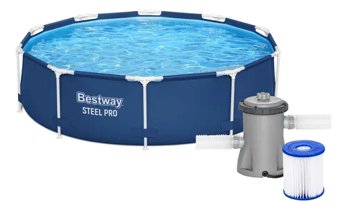 Pileta estructural Bestway Steel Pro 56679 x 3.05 m de ancho x 3.05 m de diámetro