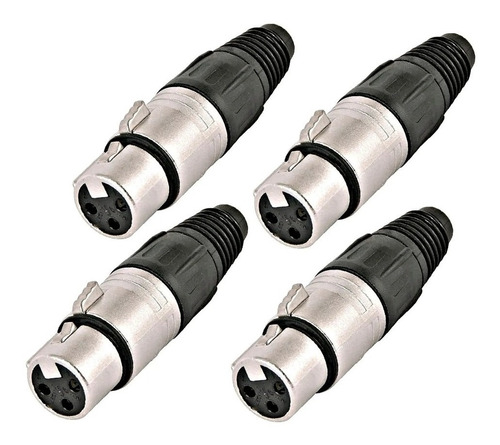 4 Conectores Neutrik Xlr Hembra Nc3fxx Garantia Abregoaudio