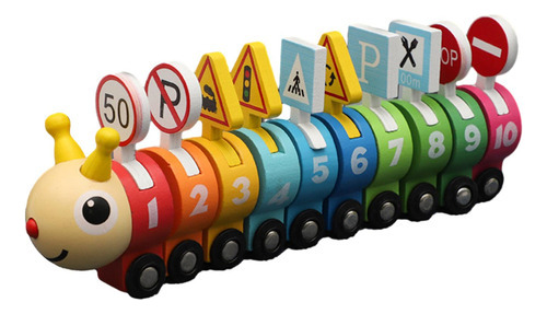 Set De Vagones De Tren De Madera Animal Train Toy Math Devel