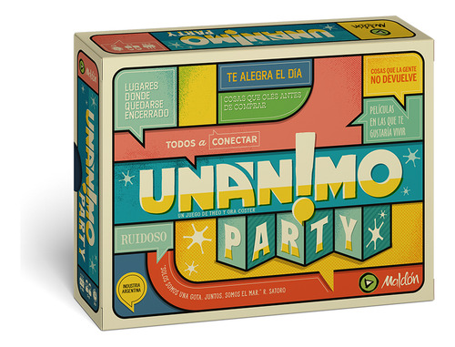 Juego De Mesa Para Juntadas Unánimo Party De Maldón