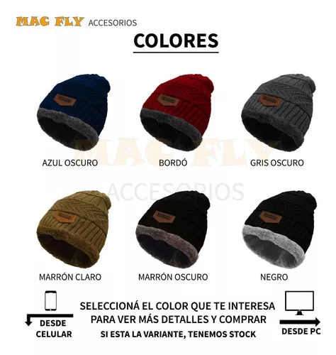 Gorro Lana Hombre Beanie Invierno Corderito Abrigado Mac Fly