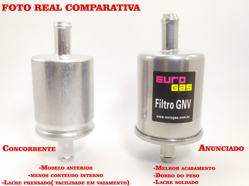 4 Filtro Gas Natural Veicular Gnv 5ª Geração 12mm Universal