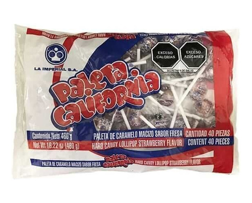 Pack 5 Paleta California C/40 Pz C/u Dulce Piñata Cumpleaños