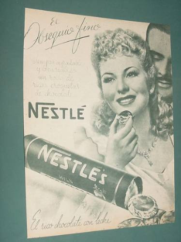 Publicidad Croquetas De Chocolate Con Leche Nestle`s Finas