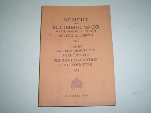 Catalogo 1936 Schimmel & Co Perfume Cosmetica Informe Molde