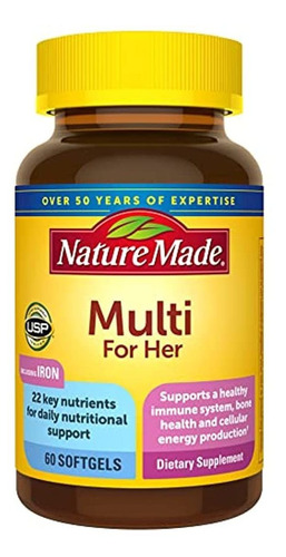 Nature Made Multivitamin For Her, Multivitamínico Para Mujer