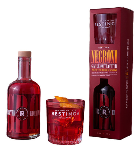 Estuche Restinga Negroni 375cc + Vaso - Ayres Cuyanos