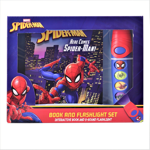 Marvel Spider-man Juego Juguetes Con Sonido Y Libro T, De Pi Kids. Editorial Oem, Tapa Dura En Inglés