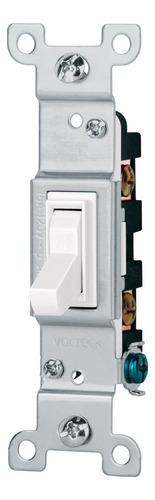 Interruptor Vertical De Palanca, Standard, Blanco, Volteck