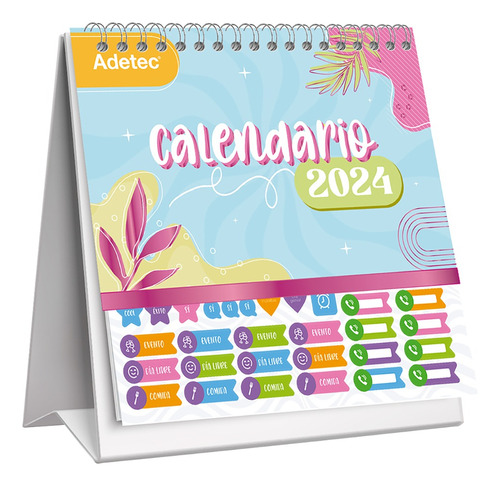 Calendario Anual De Escritorio Con Sticker Diseños Surtidos