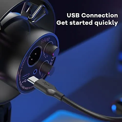 Microfono Dinamico De Grabacion De Podcast Xlr/usb