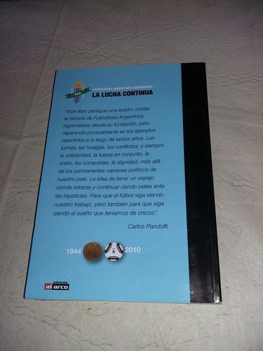 Futbolistas A. Agremiados.la Lucha Continua. Pandolfi. Libro (Usado)