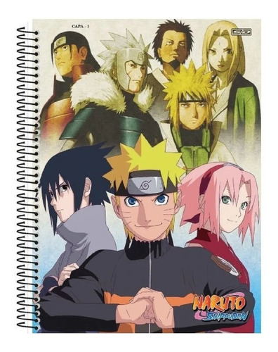 Caderno Universitário Naruto Shippuden 1 Matéria 80fls