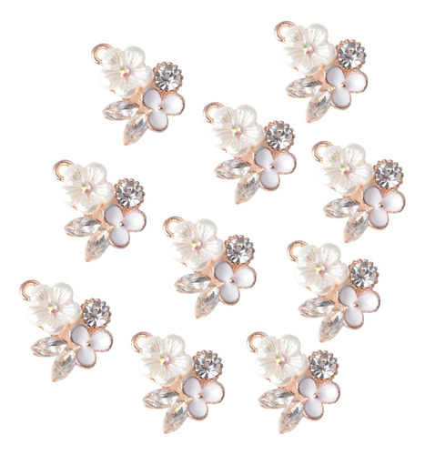 Paquete Botones Esmaltados De Flores De De Imitación