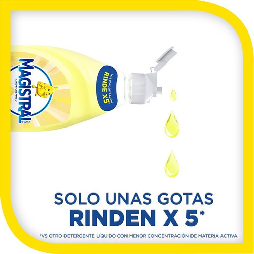 Detergente Sintético Magistral Ultra Limón Cremoso 500 Ml