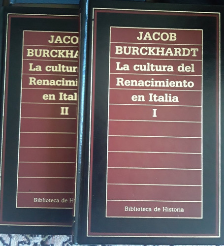 La Cultura Del Renacimiento En Italia (2 T) - J. Burckhardt