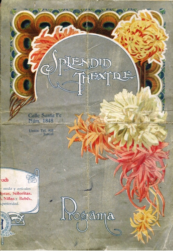 Programa Primera Matinée Gran Splendid Teatro 1916