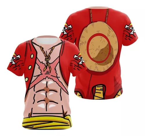 Camisa Camiseta Estampada Full 3d One Piece Monkey D. Luffy