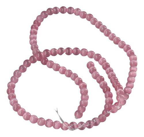 Perlas Rosas Con Forma De Ojo De Gato, Piedras Semipreciosas