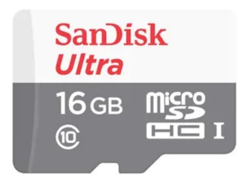 Imagen 1 de 3 de Tarjeta Memoria 16gb Clase 10 Sandisk Ultra C/adaptador Sd