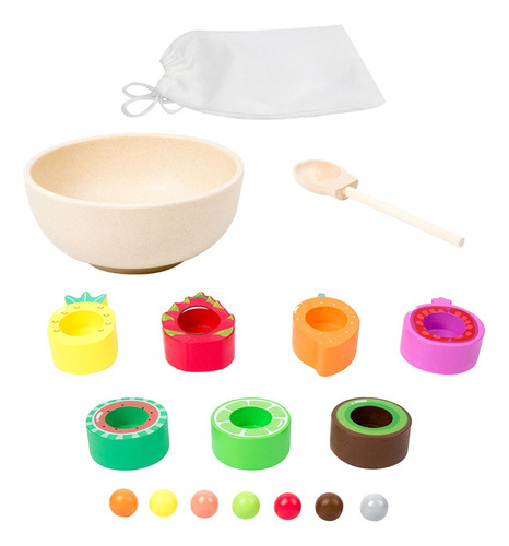 Bola De Arco-íris Em Copo Brinquedo Montessori, Bola De