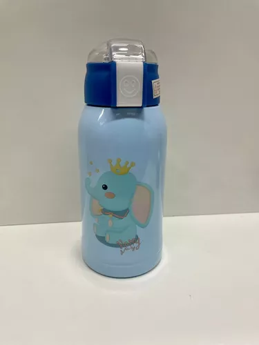 Botella Termica Infantil C/temp Correa Boton Y Pico 500ml