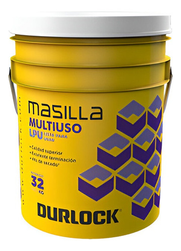 Masilla Durlock 32 Kg Lpu Multiuso Balde Lista Para Usar