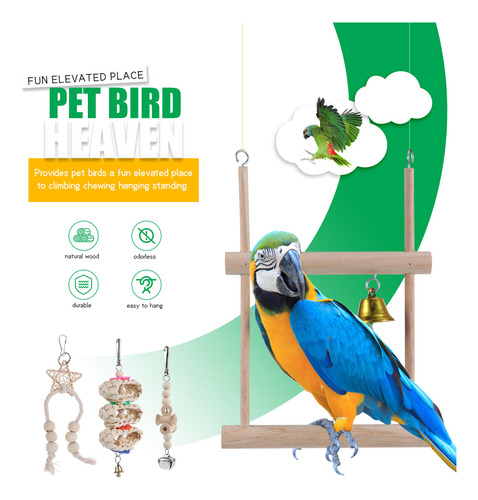 Juguetes Colgantes Para Pájaros, 8 Unidades, Juguetes Para M