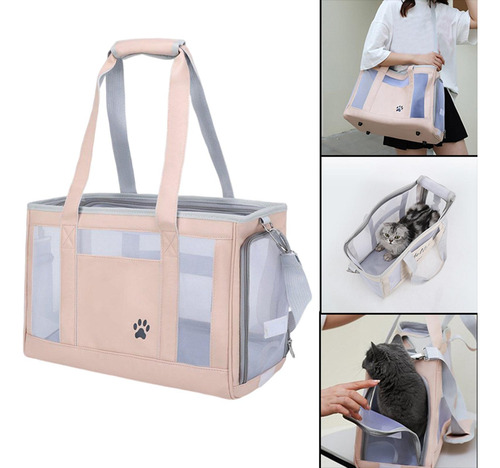 Bolsa Para Gatos Bolsas De Un Solo Hombro Con Rosado