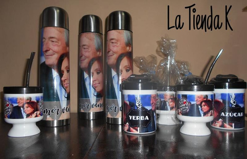 Imagen 4 de 5 de Mates De Polímero Peronista Kirchnerista Evita Justicialista