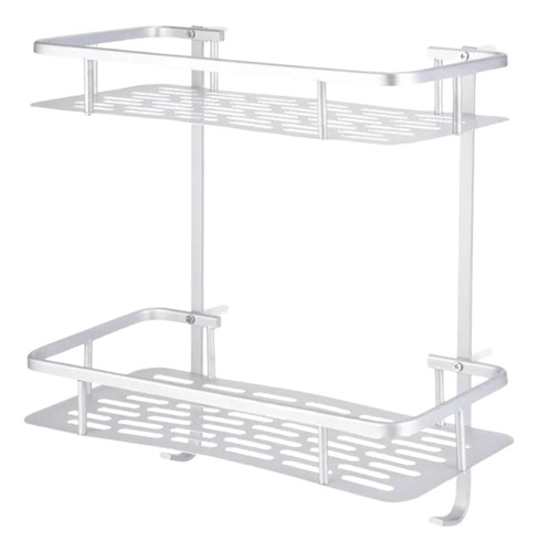 Organizador De Ducha Para Baño Crystal Rock Cry57915330 Color Plateado Instalación Pared