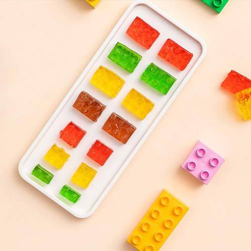 Gomitas Amos 4d Gummy Blocks Lego Pollito Pato Pascua 100g