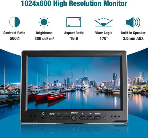 Hosyond Monitor Pequeño De 7 Pulgadas Pantalla Tft Lcd 1024x