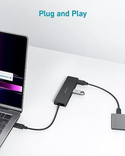 Anker Hub Datos Usb 3.0 4 Puertos, 5gbps Alta Velocidad
