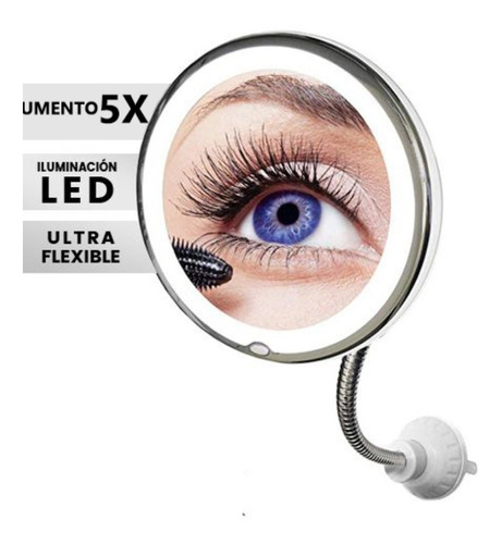 Espejo De Maquillaje Con Aumento 5x Con Iluminación Led 360.